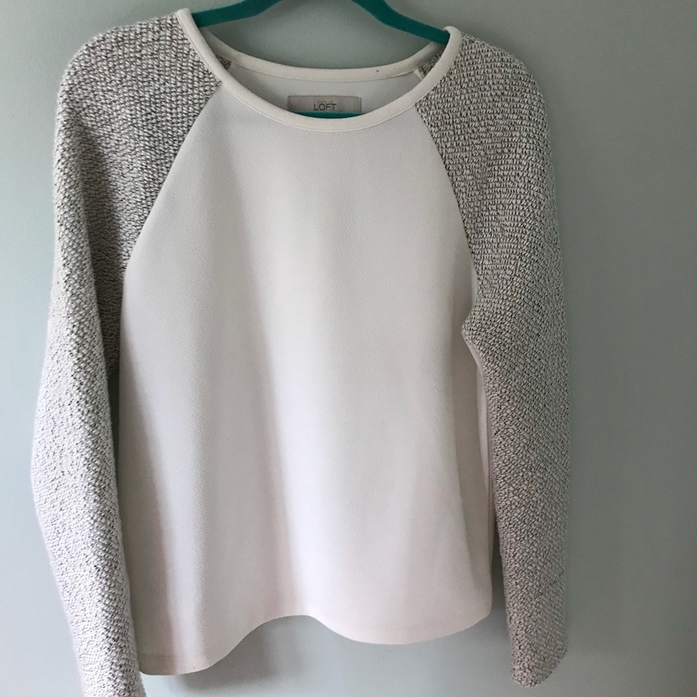 {LOFT} Two Tone Sweater/Long Sleeve Top, M